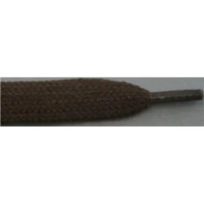 1/2" Wide Flat Tubular Athletic Laces - Brown (2 Pair Pack) Shoelaces