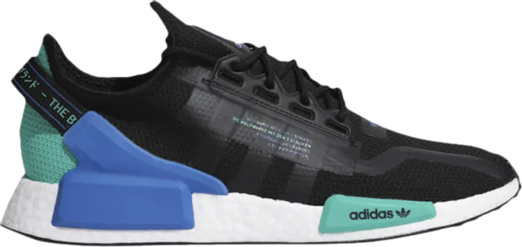 Adidas NMD_R1 V2 'Black Cyan' sneakers, black