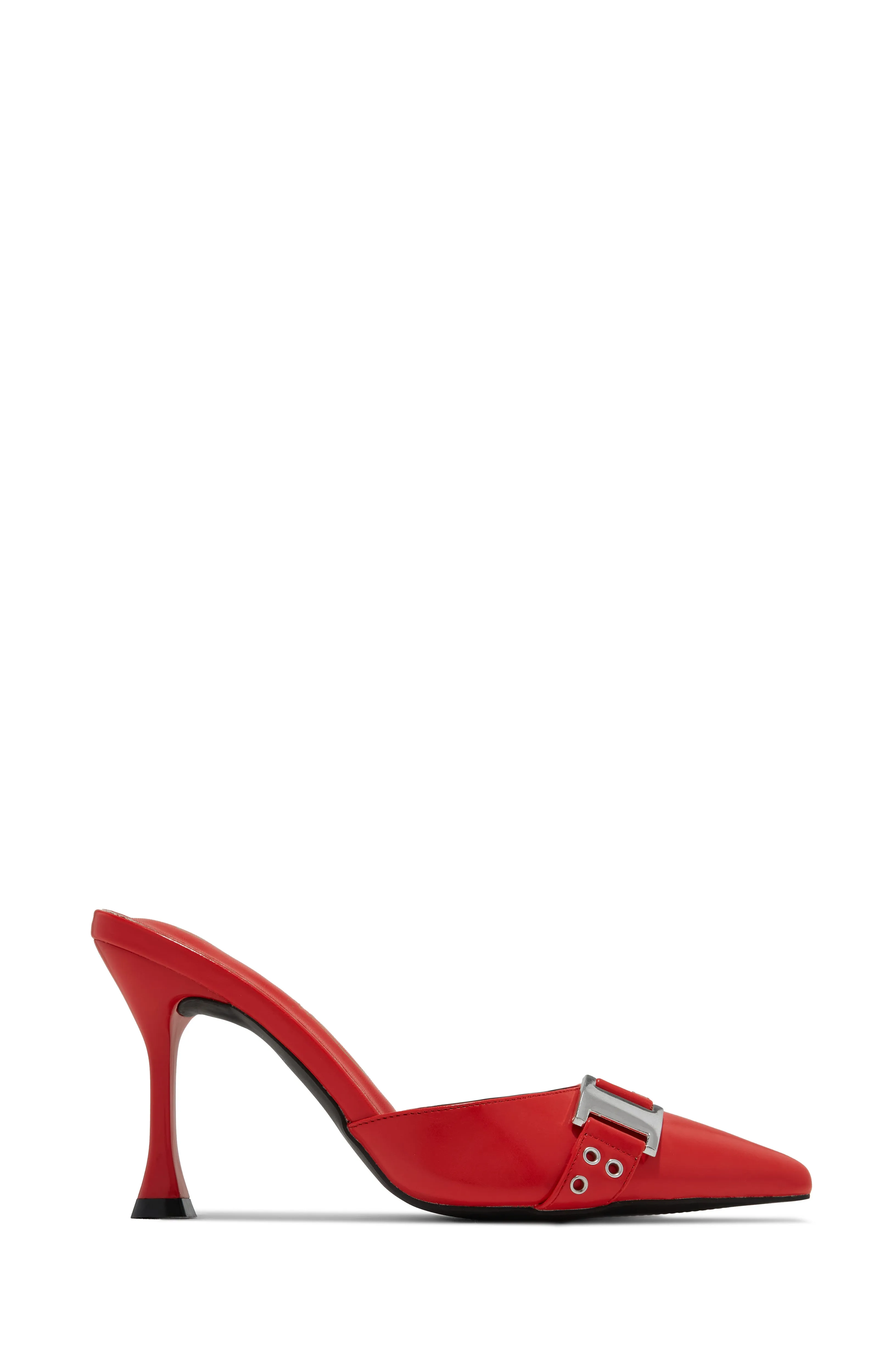 Amyra Pointed Toe High Heel Mules - Zebra