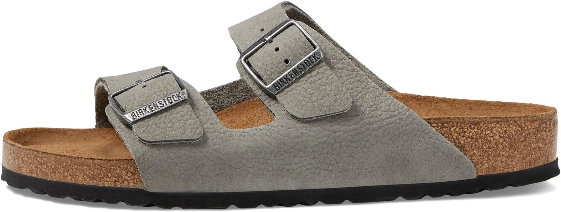 Arizona Desert Buck Birkenstock Flat Sandal in Whale Gray