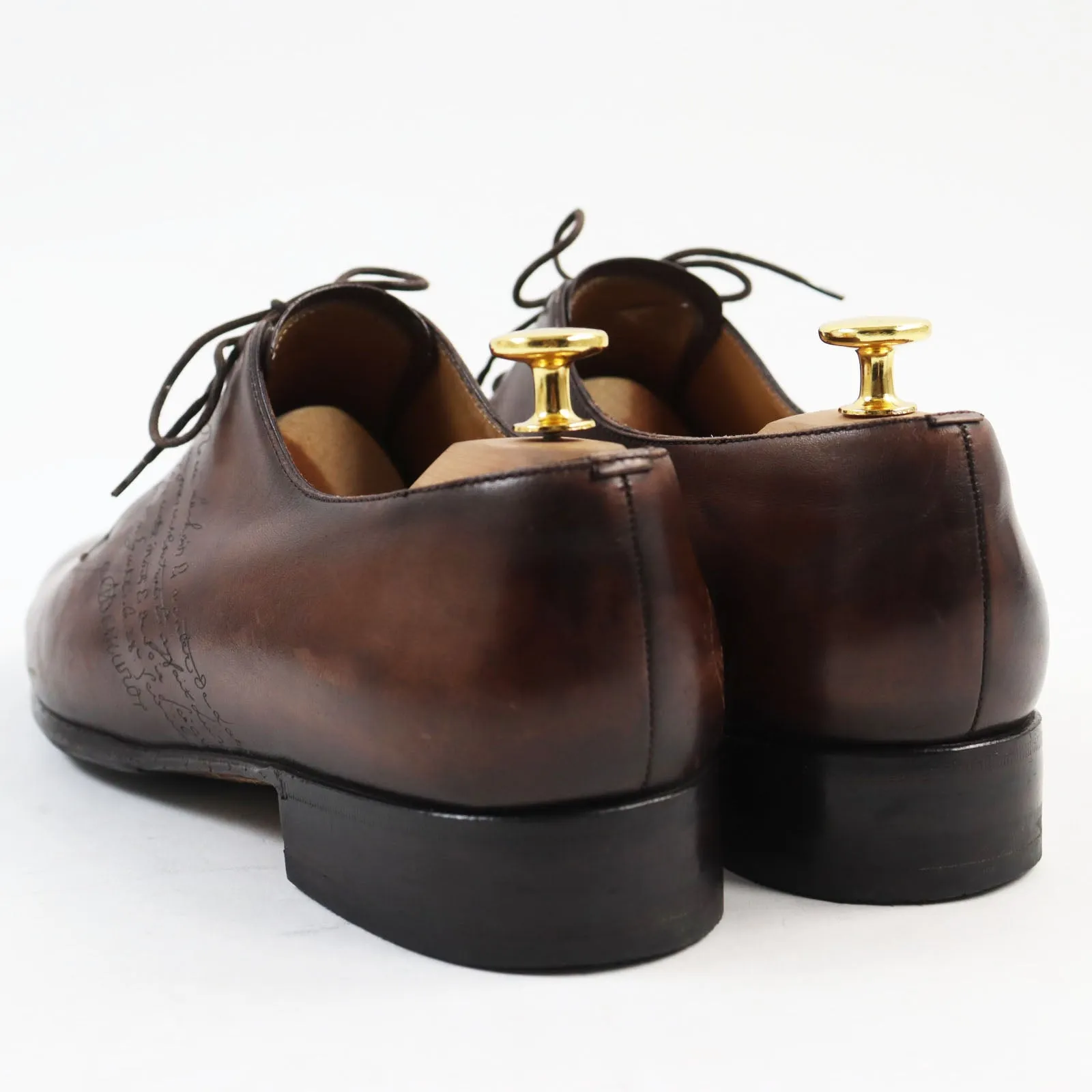 Berluti Leather Cursive Calligraphy Scritto Shoes