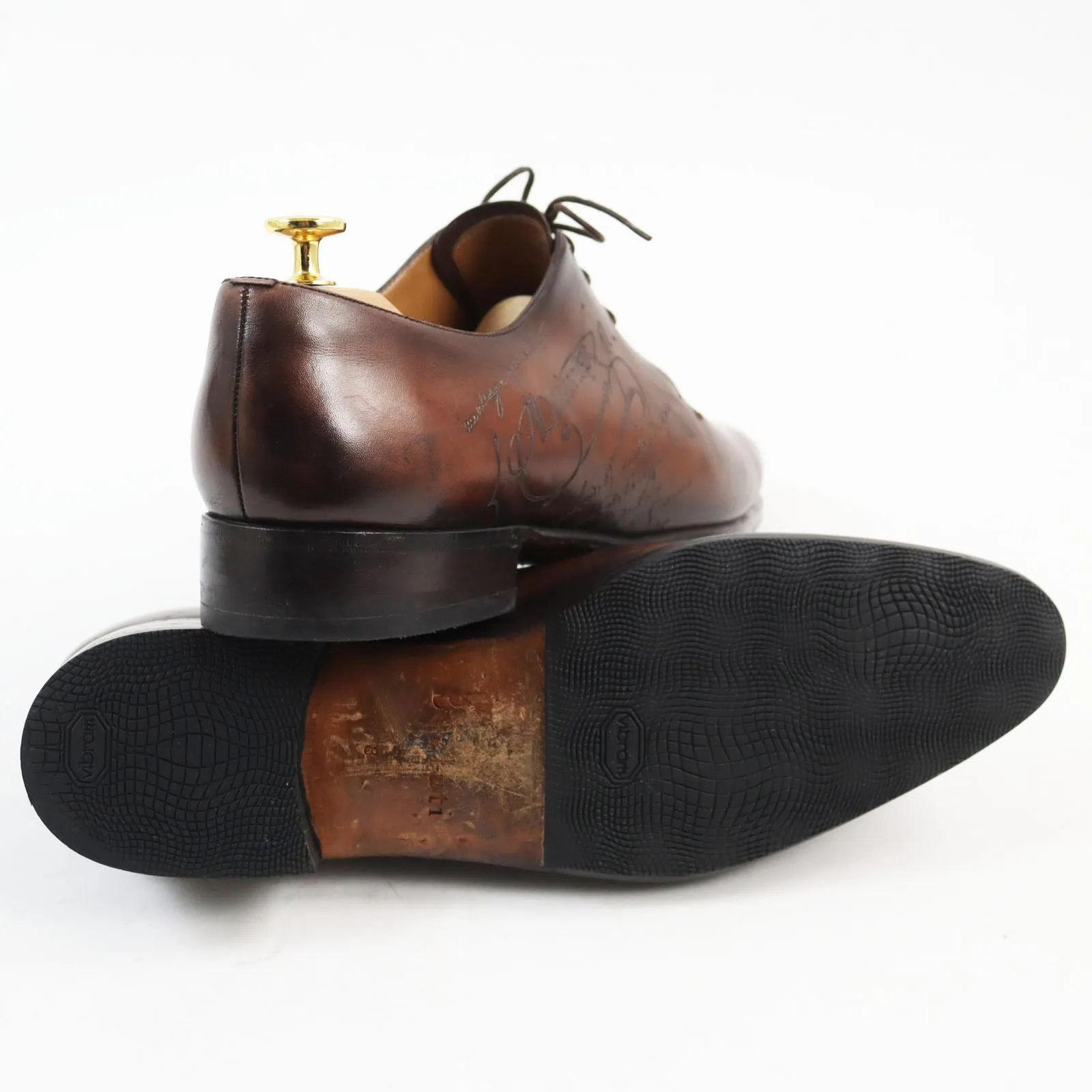Berluti Leather Cursive Calligraphy Scritto Shoes