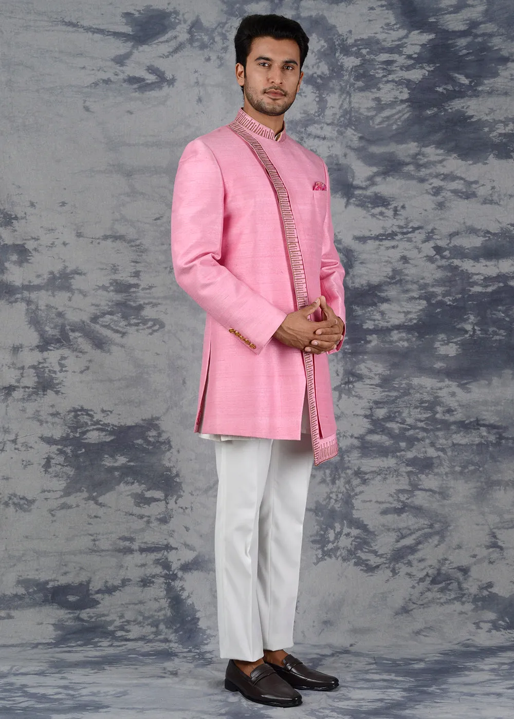 Blossom Pink Indowestern | Siddhesh Chauhan