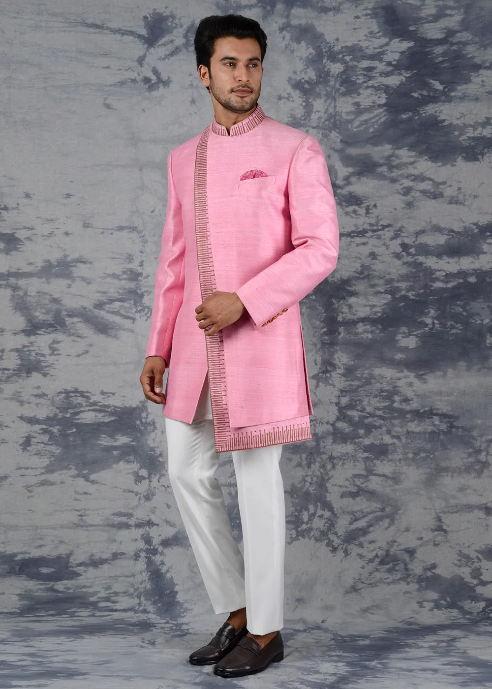 Blossom Pink Indowestern | Siddhesh Chauhan