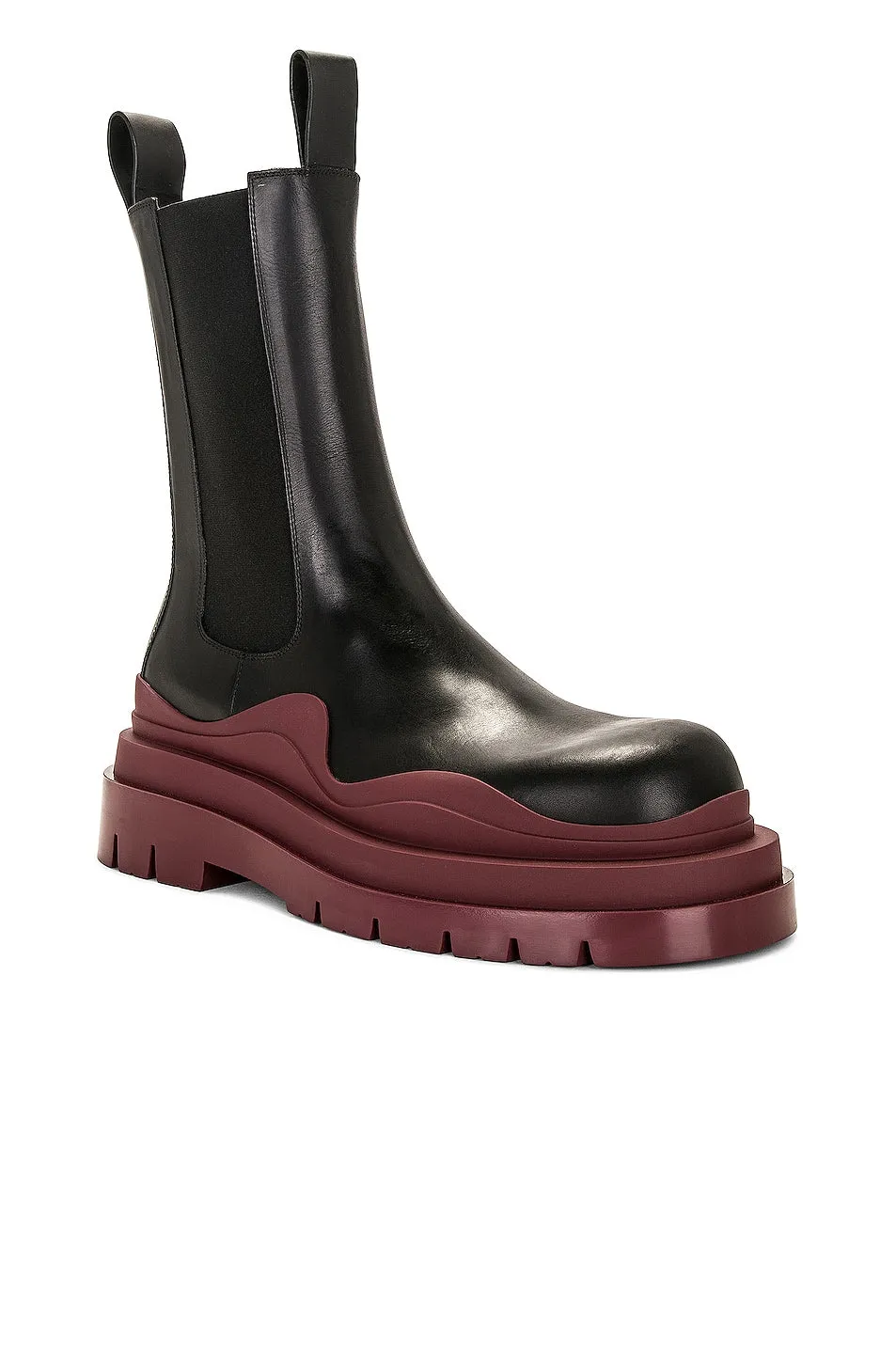 Bottega Veneta Tire Chelsea Boots, Black & CH