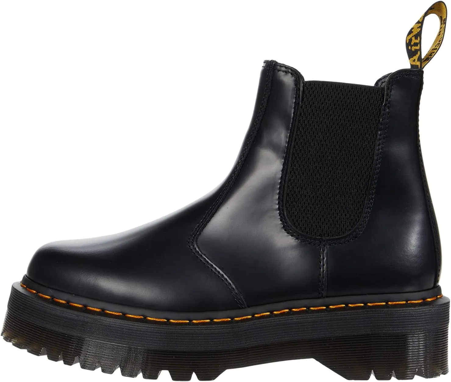 Chelsea Boots 2976 Quad Smooth Leather Platform Chelsea Boots Dr. Martens Black Polished Smooth