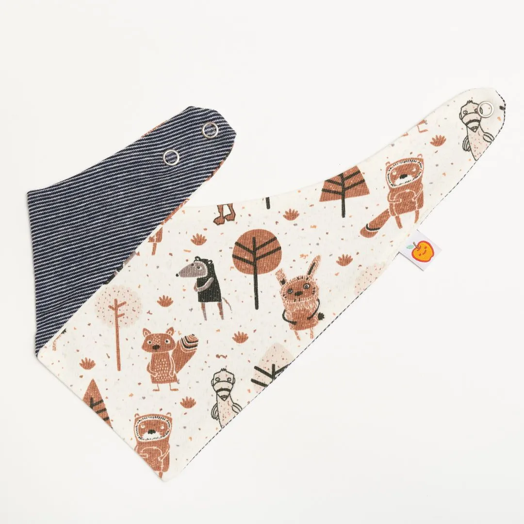 Dribble bib "Paper Gang/Navy-White Stripes"