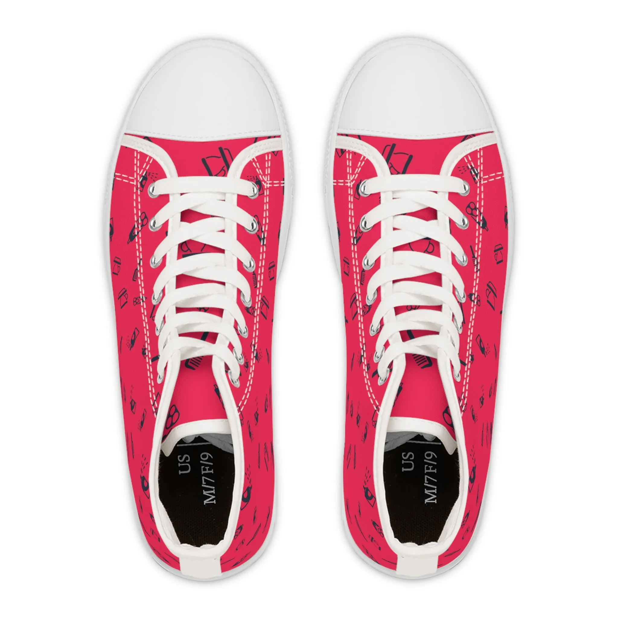 Electric Razor Blades Women's High Top Sneakers
