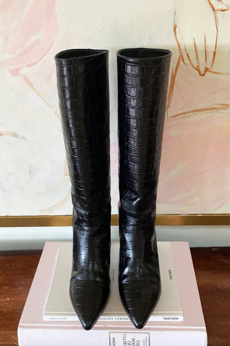 Emerson Fry Lou Walking Boot Black Croc