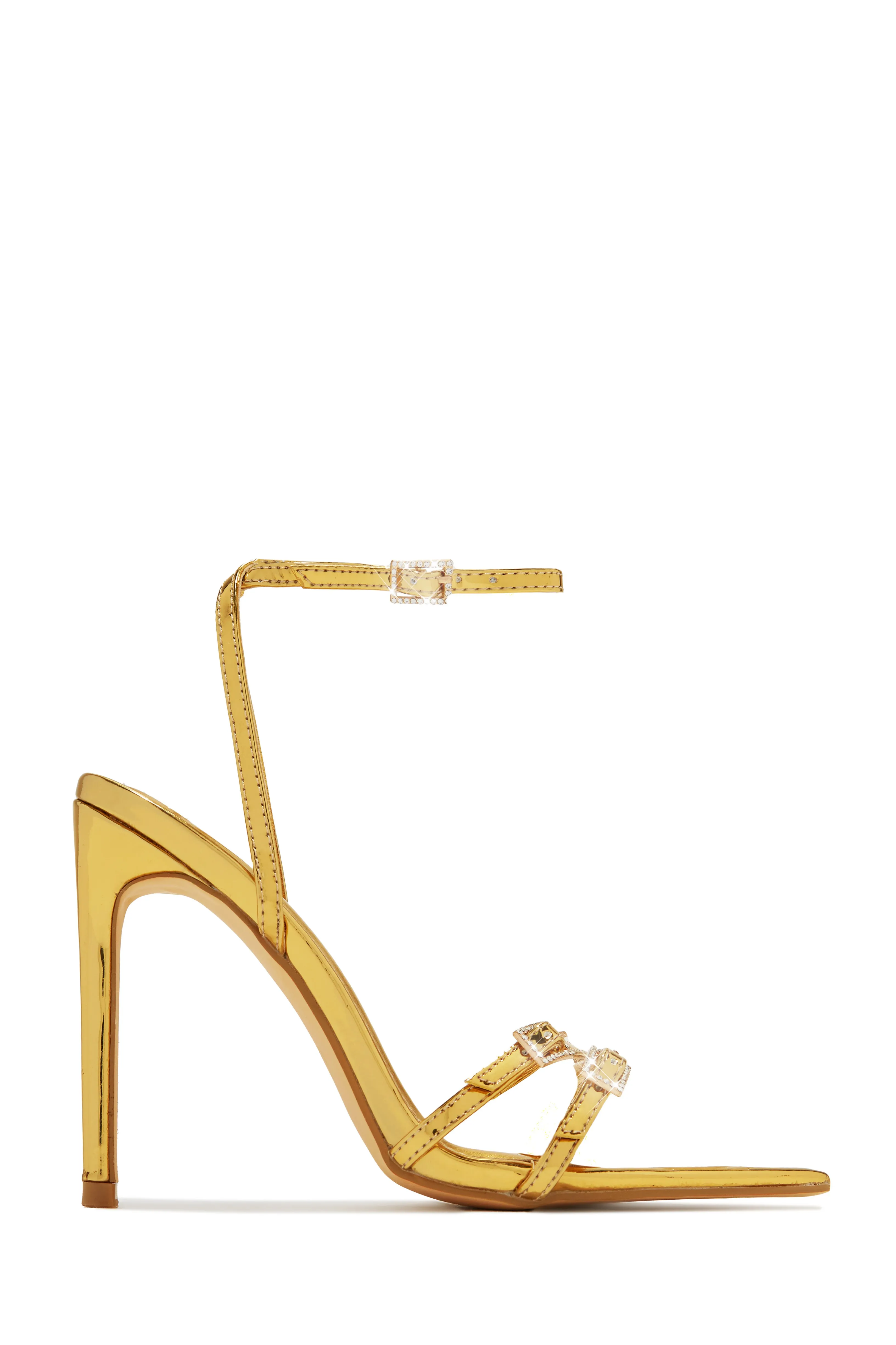 Glamorous Party Embellished High Heels - Gold