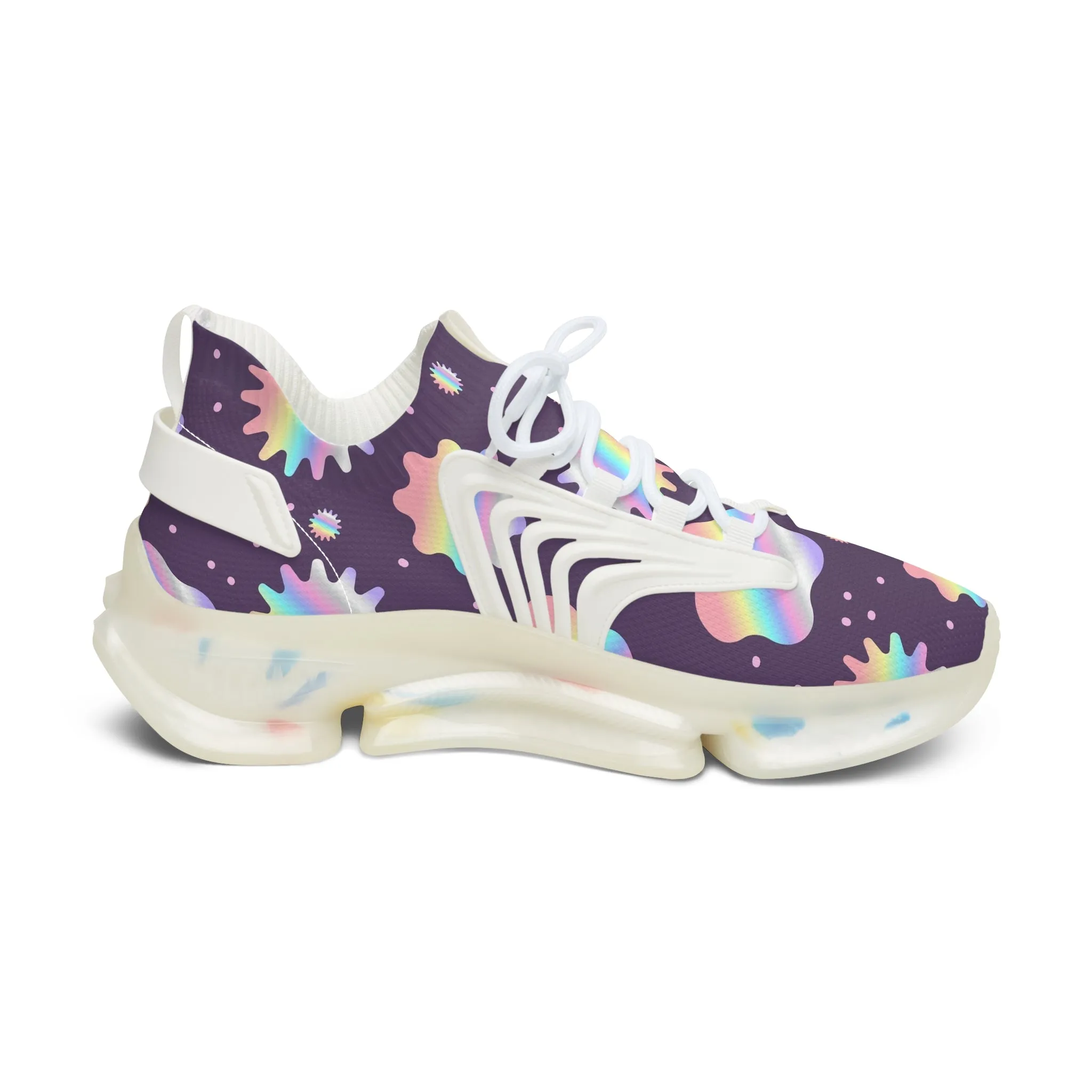 Holographic Pattern Women's Mesh Sneakers