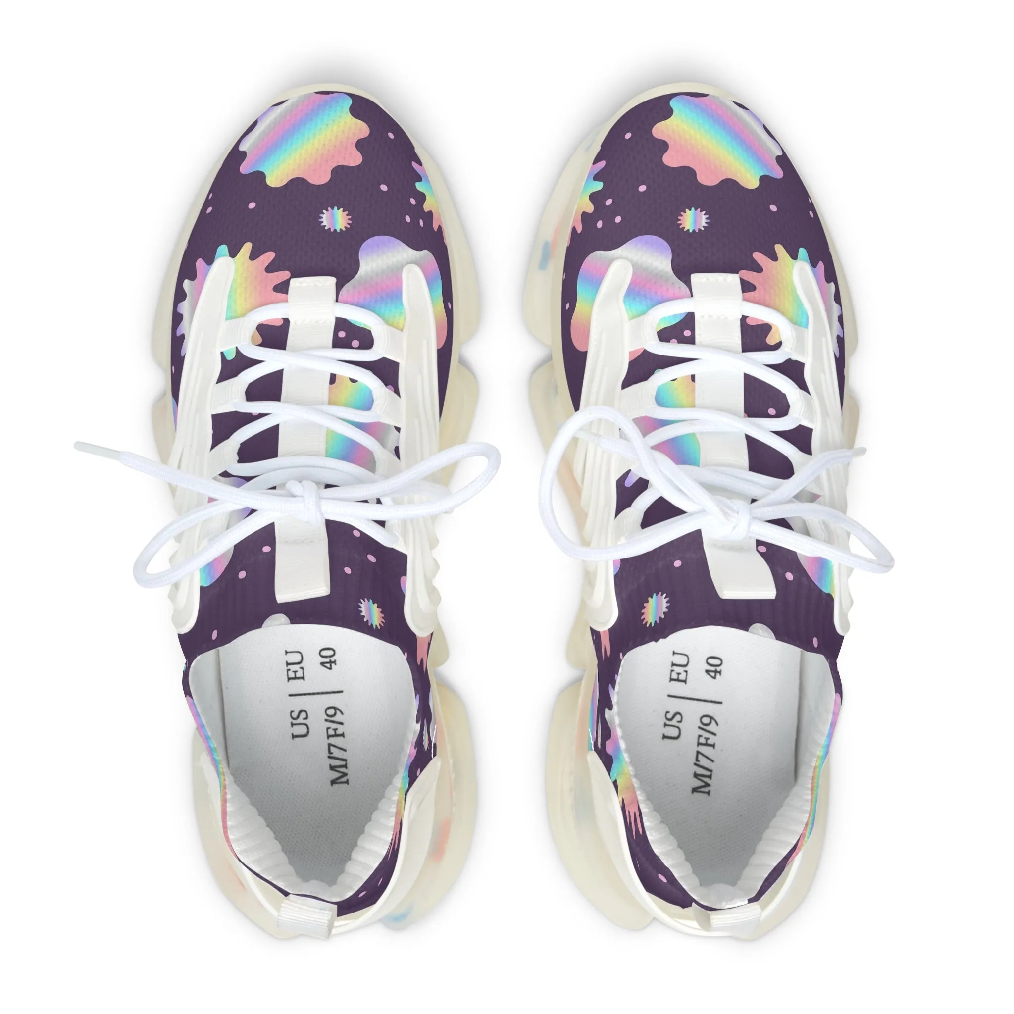 Holographic Pattern Women's Mesh Sneakers