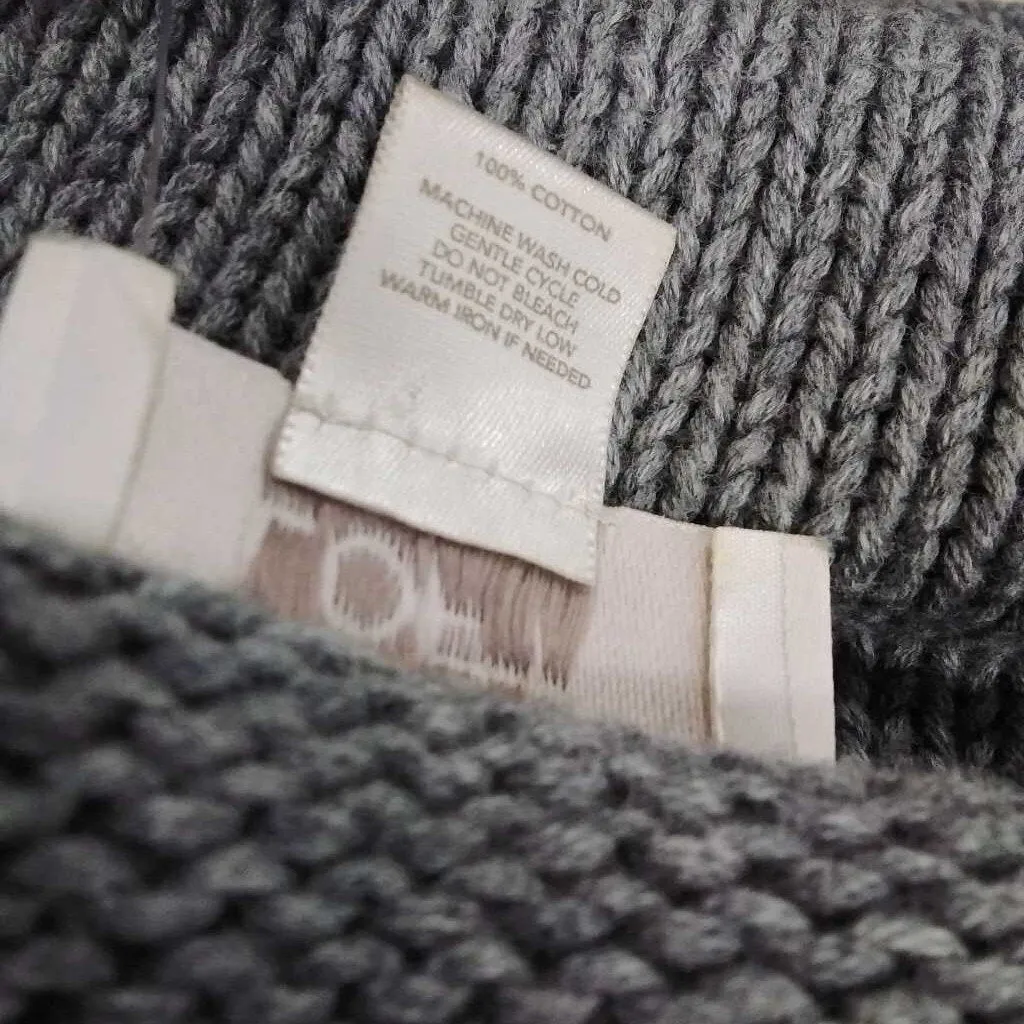 LOFT GRAY BLACK SWEATER SIZE SMALL TCC