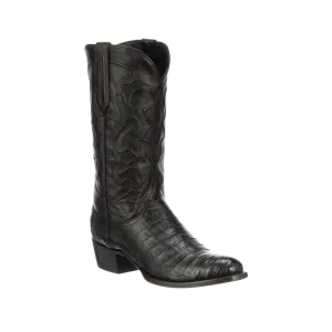 Lucchese Boot Men's  Black Crocodile Belly Round Toe Boot