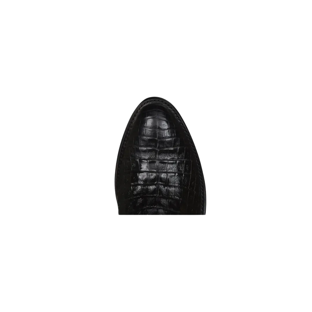 Lucchese Boot Men's  Black Crocodile Belly Round Toe Boot