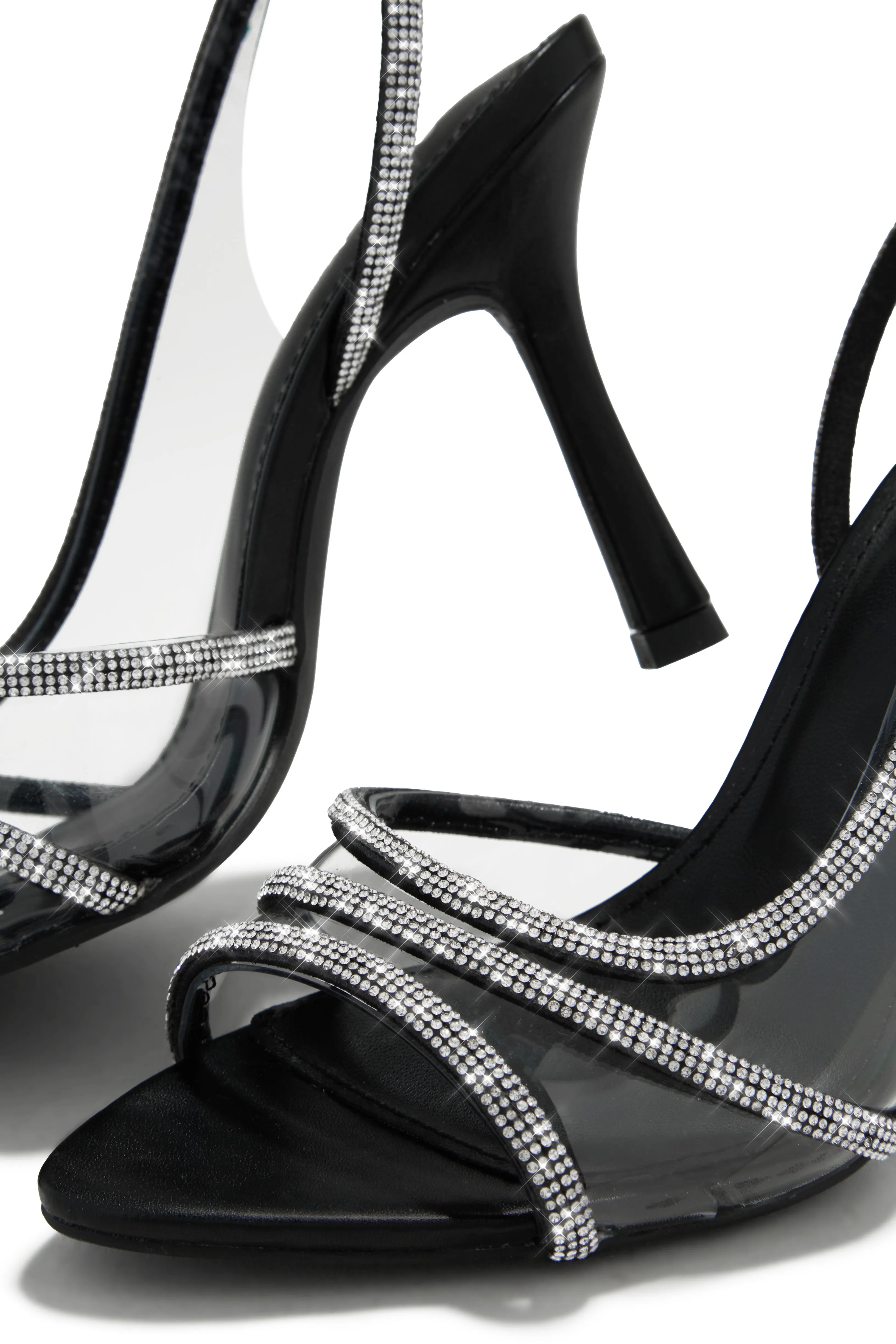 Mallory Embellished High Heels - Black