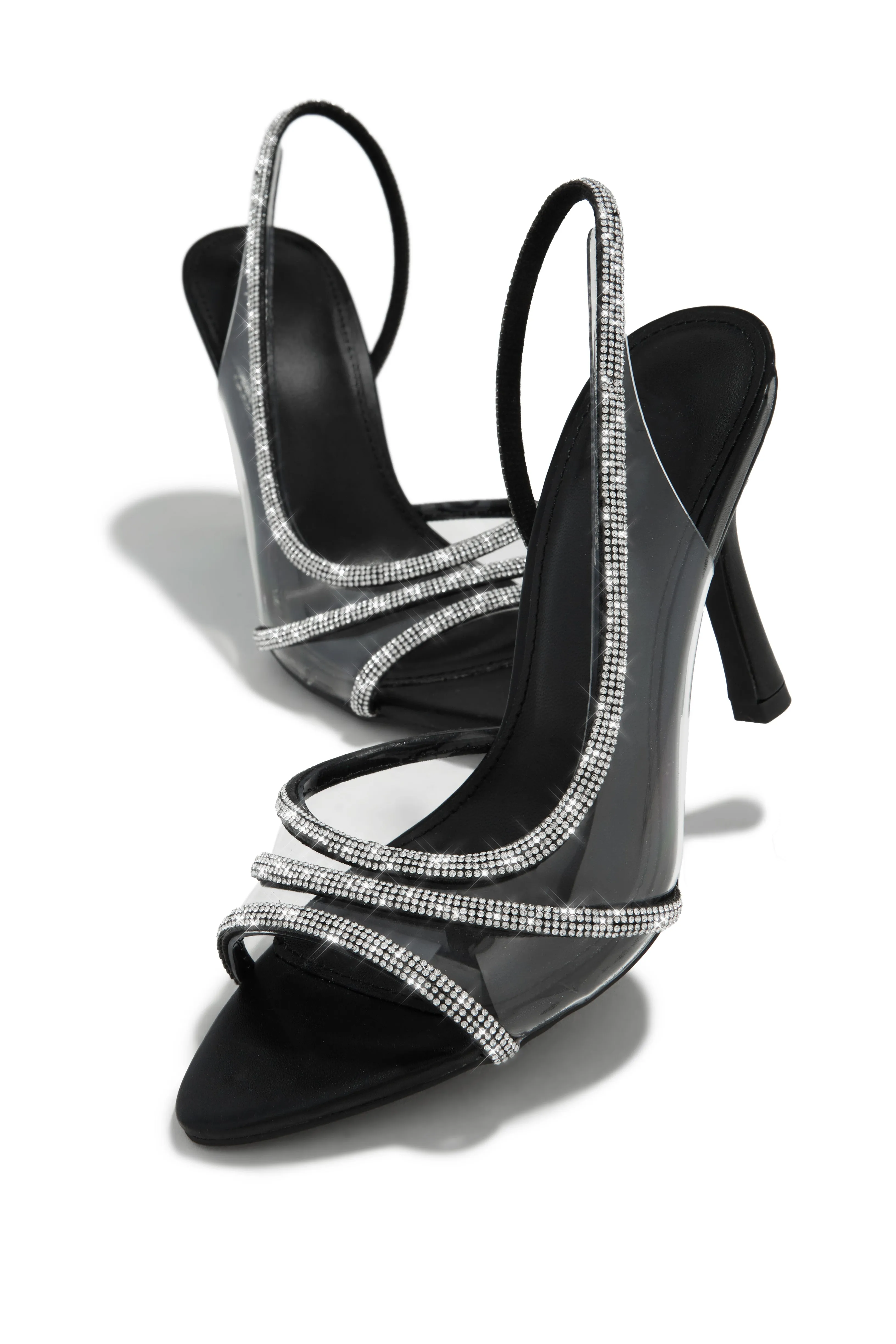 Mallory Embellished High Heels - Black