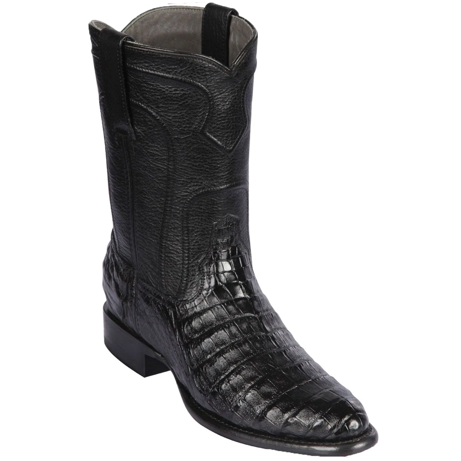 Men's Los Altos Original Caiman Belly Roper Toe Boots 6982