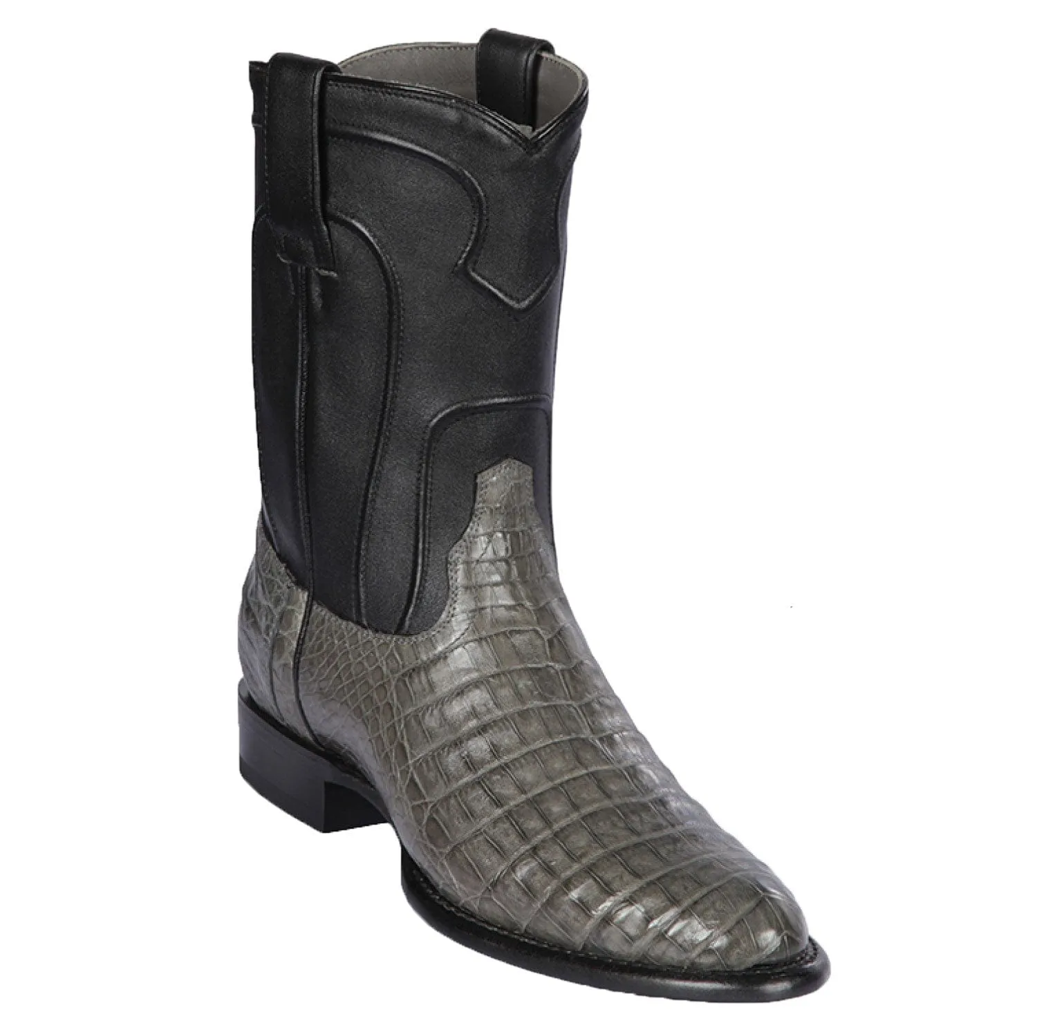 Men's Los Altos Original Caiman Belly Roper Toe Boots 6982