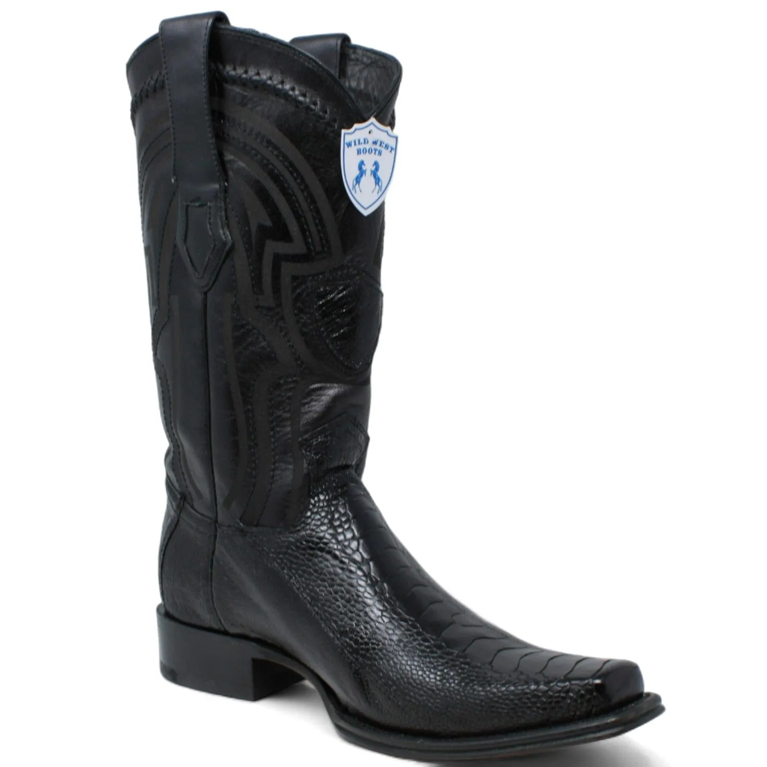 Men's Wild West Ostrich Leg Square Toe Boot 277L0505