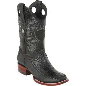 Men's Wild West Ostrich with Deer Skin Ranch Toe Boot 282F0305