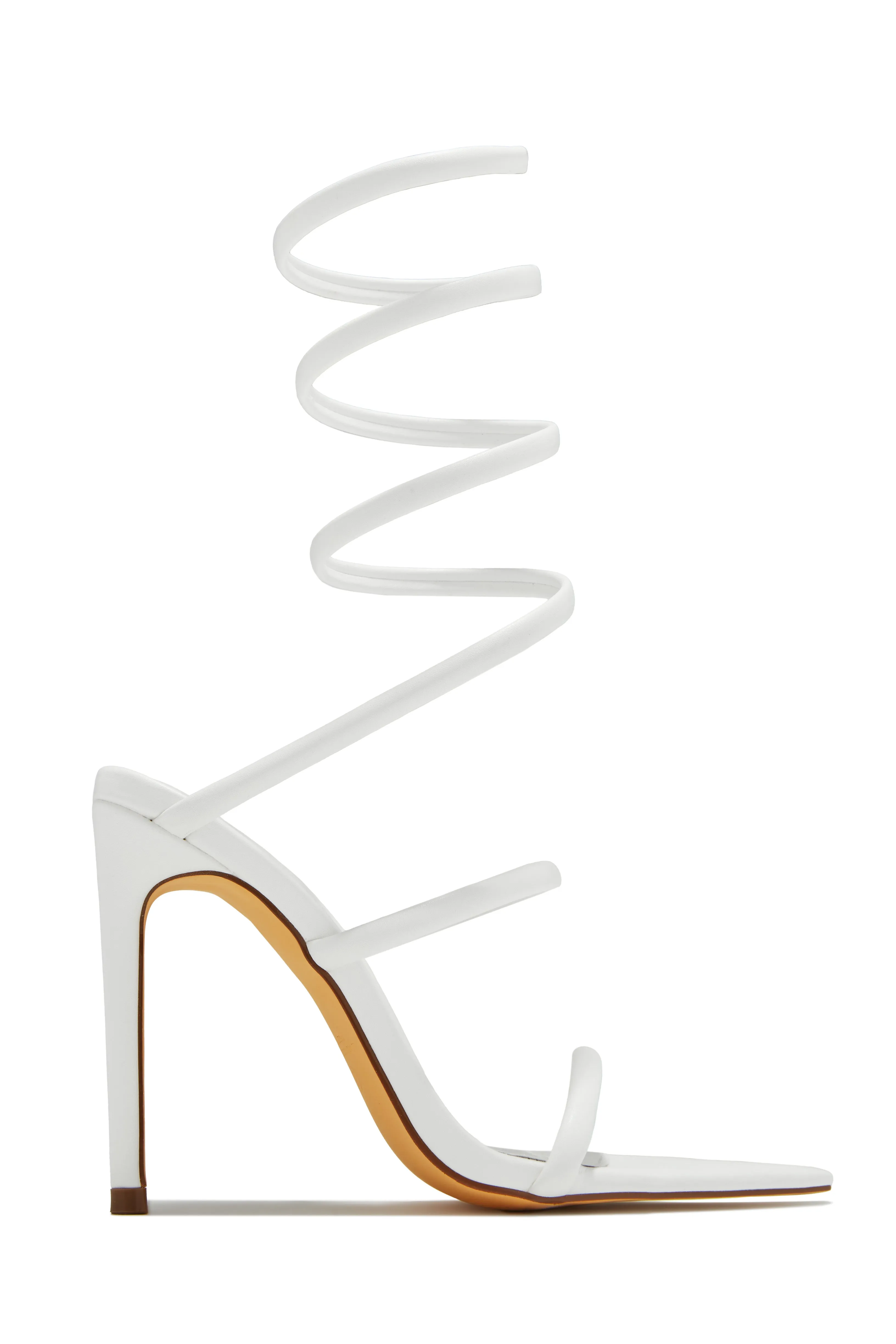 Nathalie Around The Ankle Coil High Heels - Black