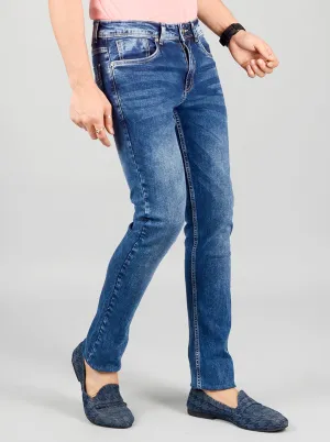 Ocean Blue Washed Narrow Fit Jeans | Greenfibre Ocean Blue Washed Narrow Fit Jeans | Greenfibre