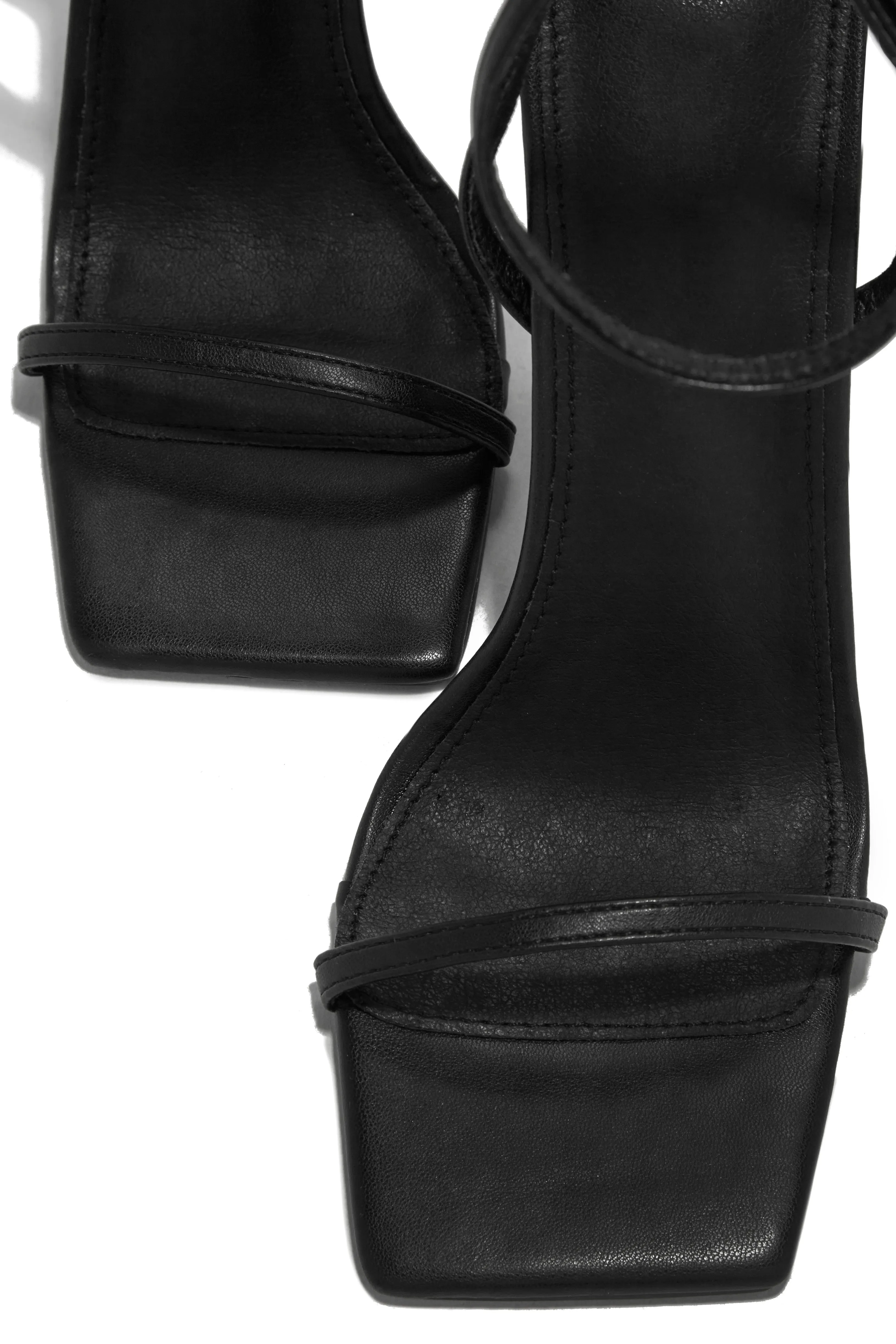Palm Springs Palm Tree High Heels - Black