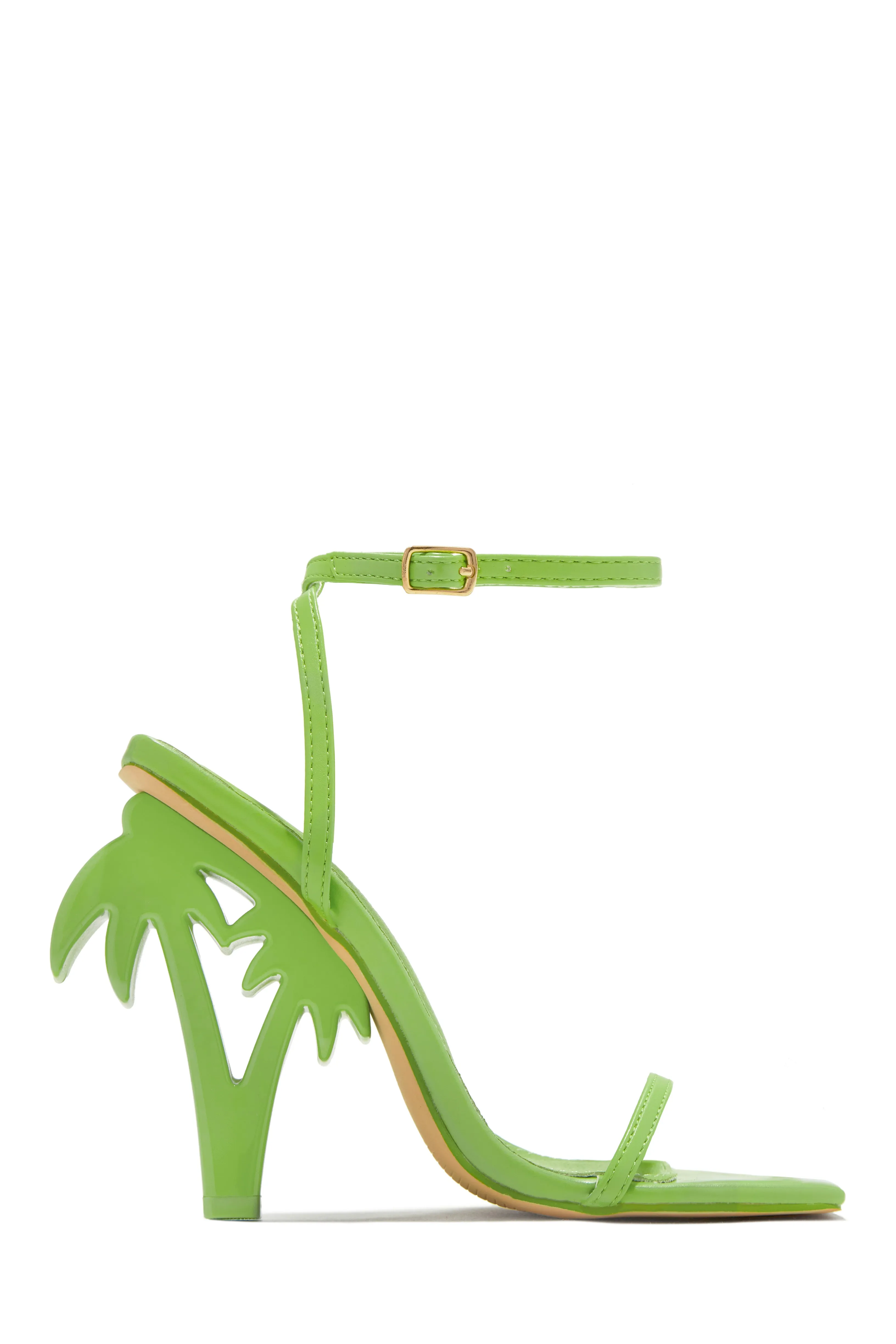 Palm Springs Palm Tree High Heels - Black