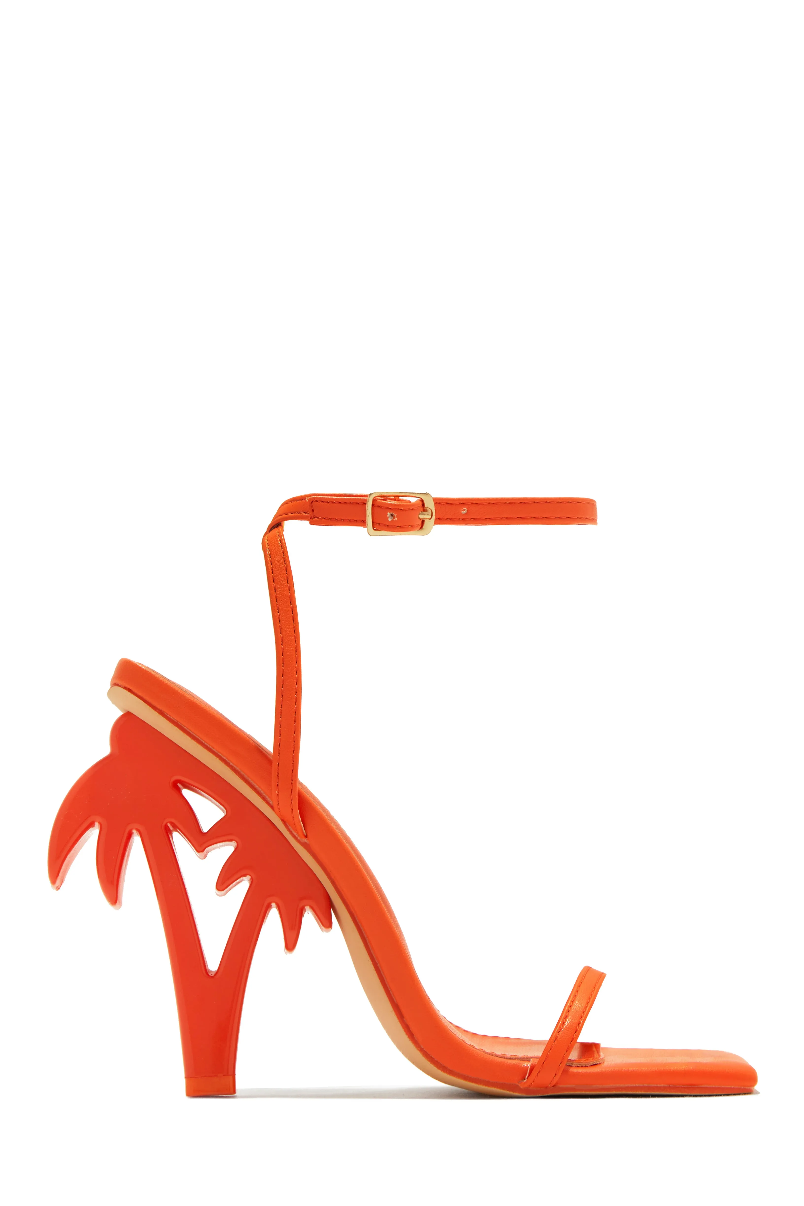 Palm Springs Palm Tree High Heels - Black