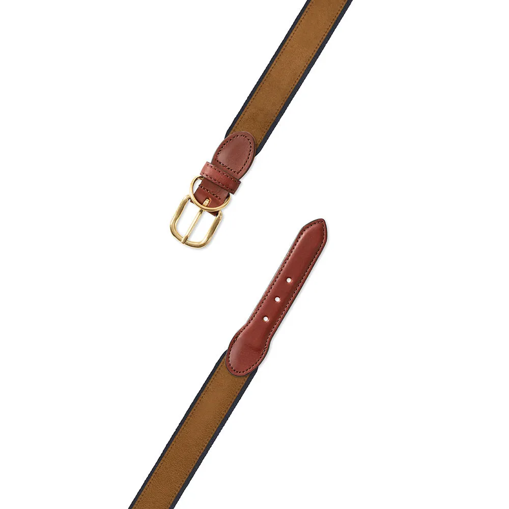 Rust on Navy Suede Dog Collar