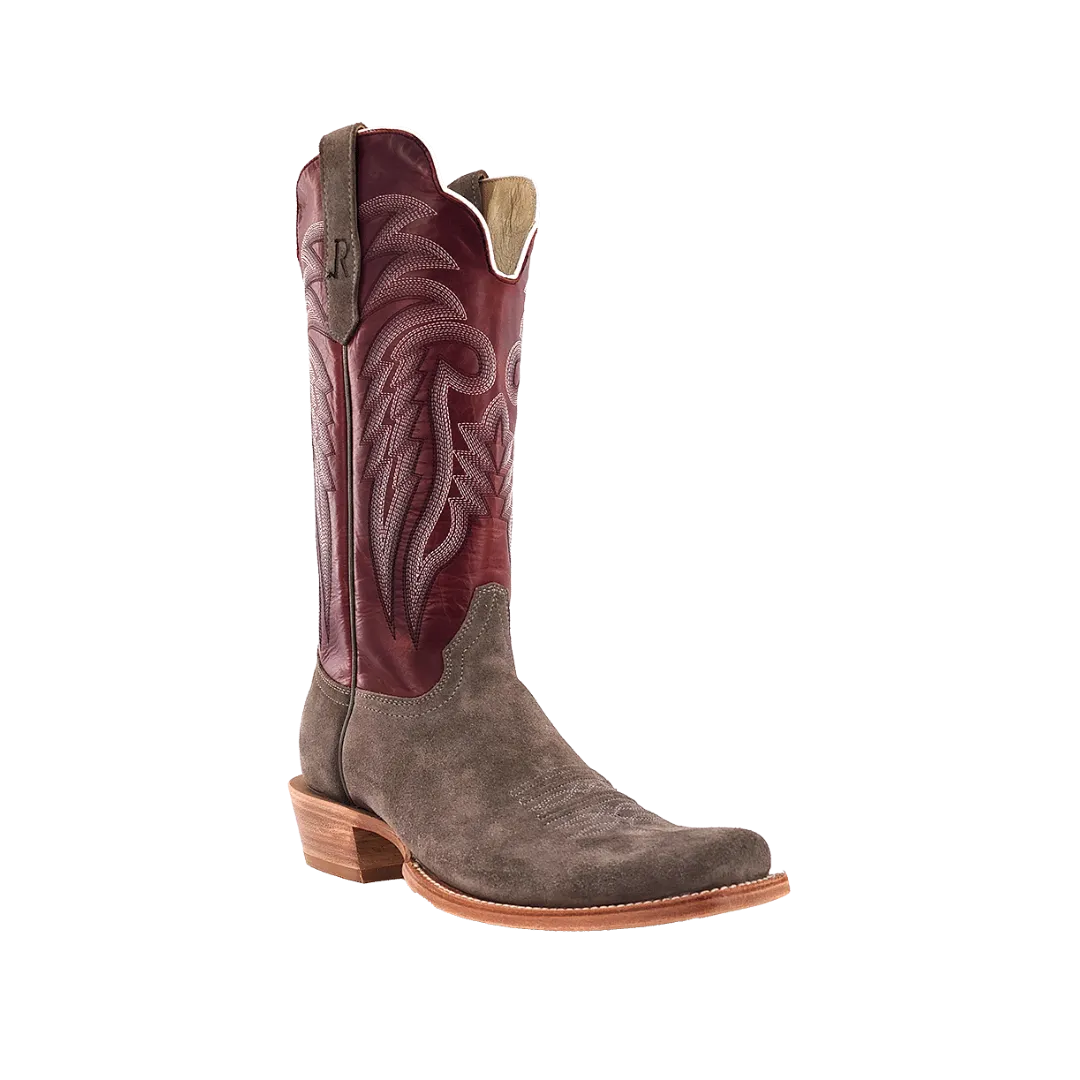 R.watson Men's Charcoal Rough Out Boot