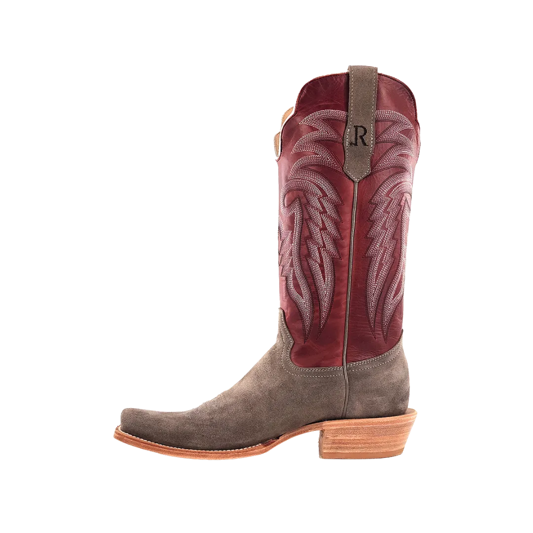 R.watson Men's Charcoal Rough Out Boot