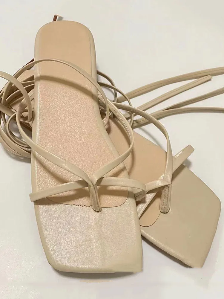 Toleet Cross Strapping Flat Sandals